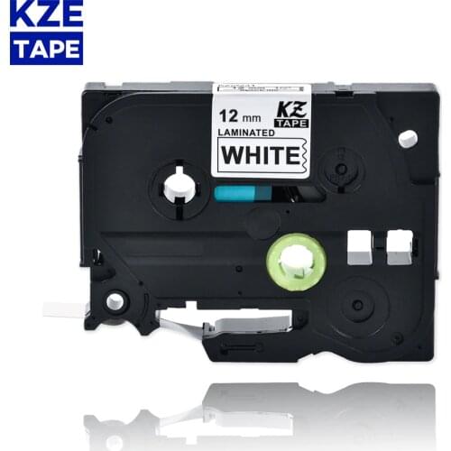 25Pcs 12mm*8m Tze231 Black on White Laminated Label Tape Cassette Cartridge ribbon for p-touch label printers tze tape Tze-231