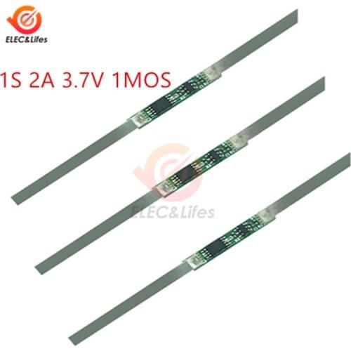 10Pcs 1S 3.7V 2A 18650 Li-ion Lithium Battery Charging Protection Board 1Mos Lipo Power Bank Overcharge Overdischarge Protect
