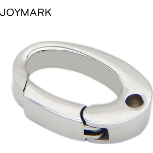 15*9.5mm Oval Smooth Stainless Steel Spring Lock Clasps For DIY Bracelet Necklace Jewelry Findings 10pcs/lot BXGC-182