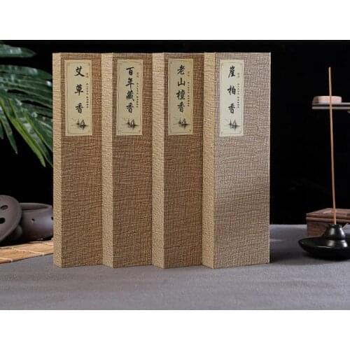 150pc/Box Sandalwood Incense Sticks Tibetan Incense Aloeswood Mugwort Scent Aroma Sticks India Health Incense Aromatic Sticks