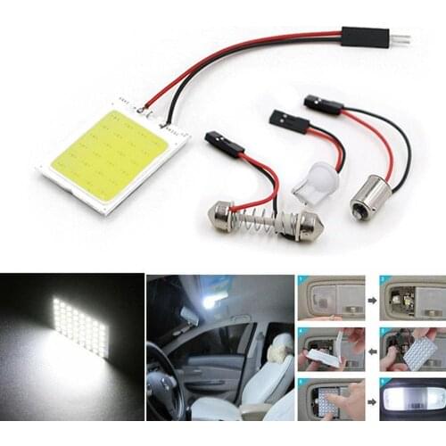 2PC T10 C5W Cob 24 36 48SMD White Reading Car Led parking Bulb Auto Interior Panel Light Festoon license plate light High Bright