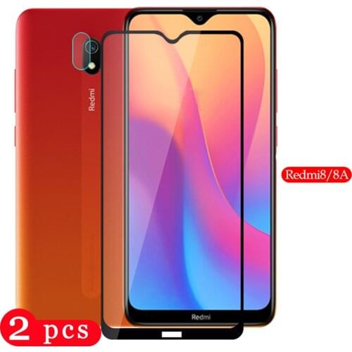 2Pcs cover for xiaomi redmi note 9s 8 8t 7 6 pro tempered glass protective film redmi 8A 7A 6A phone screen protector smartphone