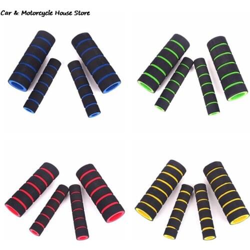 4PCS/set Universal Motorcycle Bicycle HandleBar Grip Comfort Brake Clutch Lever Soft Sponge Foam Cover