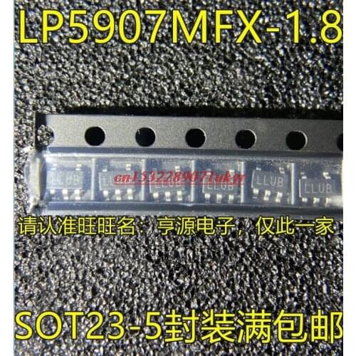 5pcs LP5907MFX-1.8 LP5907MF-1.8 SOT23-5 silk screen LLUB