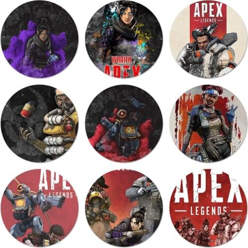 Apex Legends Icons Pins Badge Decoration Brooches Metal Badges For Backpack Decoration 58mm