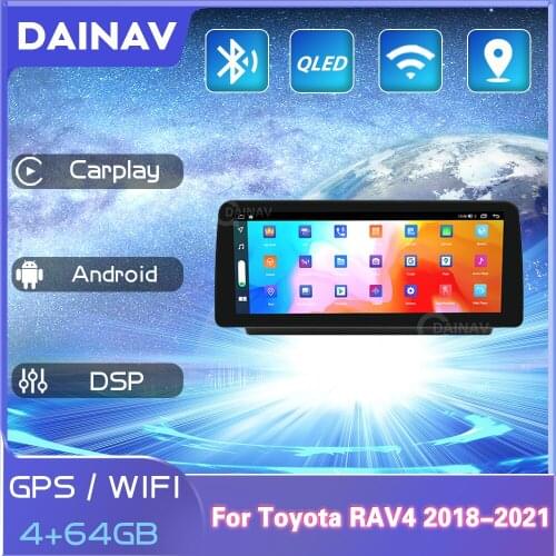 12.3 Inch For Toyota RAV4 XA50 2018-2020 Screen 128G Car Android Radio Stereo Multimedia Player GPS Navigation Head Unit