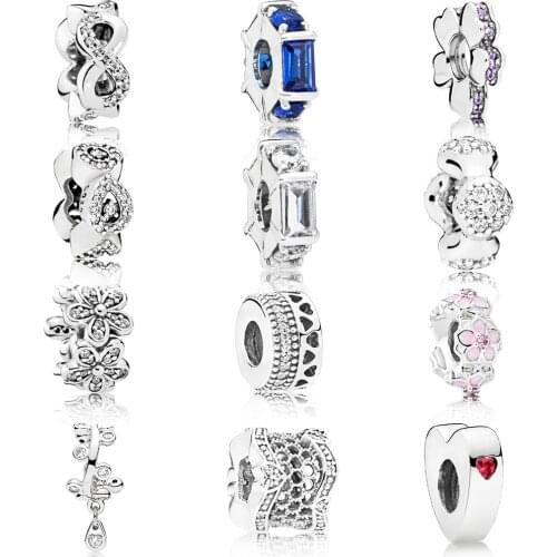 2019 Fashion 1:1 S925 Sterling Silver High Quality Two Hearts Together Mickey Beads Fit Diy Bracelet Original Ladies Jewelry