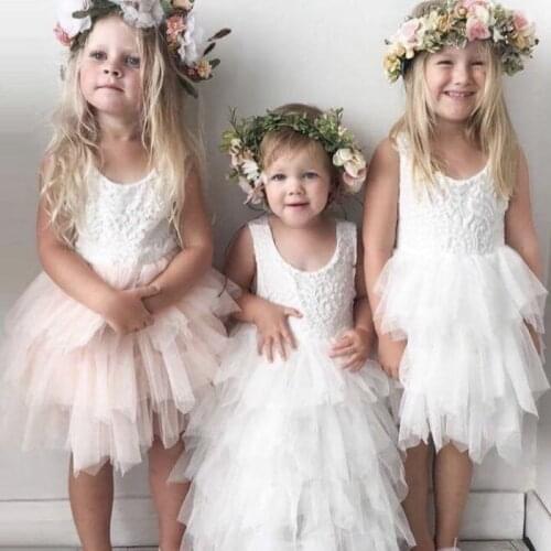 Kids Girl Baptism Dress Infant Baby Christening Dresses Beautiful Lace Wedding Gown Lace Baby 2-6st Birthday Outfits Clothing