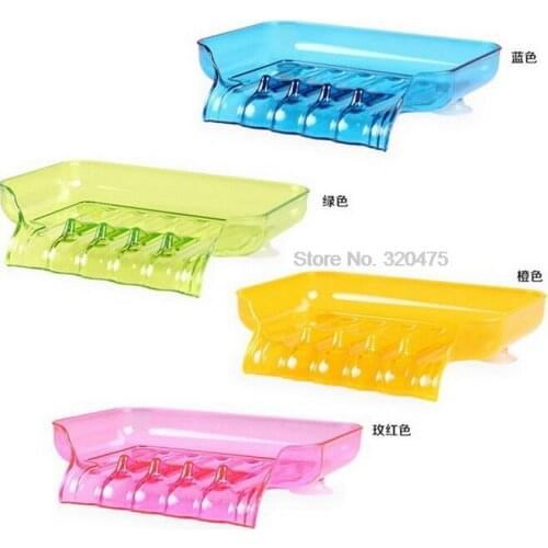 By dhl or ems 500pcs practical Bathroom Accessories Soap Box Bathroom Draining Soap Box Kitchen Sink Sponge Drainage Soap Dish