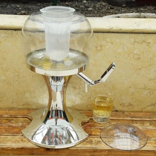 Portable Ice Core Ball Shape Beverage Dispenser Practical Container Durable Stainless Steel Cold Draft Beer Tower Pourer