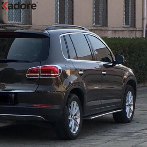 For Volkswagen Tiguan SUV 2013 2014 2015 ABS Chrome Rear Taillight Lamp Tail light Cover Trim Auto Styling Car Accessories