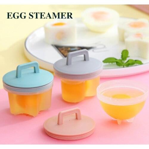 Egg Steamer Mold Baby Food Supplement Kitchen Household Egg Cooker Non-stick Cup with Lid Brush Pancake Maker Egg Cooker
