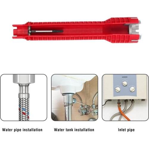 Sink Repair Wrench Plumbing Pipe Wrench Sink Faucet Anti-Slip Kitchen Repair Tool Bathroom Faucet Flume Key Wrenches Sets