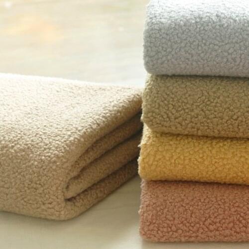 Han Circled Fleece Grain Wool Thick Lamb Wool Cloth Overcoat Cloth