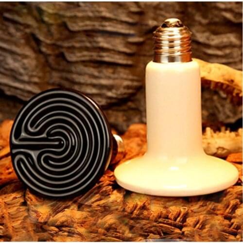 220V Ceramic Infrared Emitter Heat Lamp Grow Plant Lamp Zoo Turtle Pet Reptile Heater with Temperature equipment