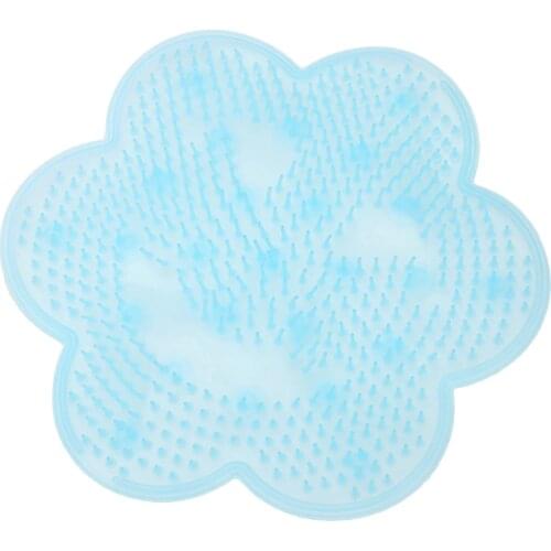 Lazy Bath Pad Silicone Suction Cup Non-slip Bathroom Shower Mat 23 x 29cm Back Brush Foot Brush Dead Skin Pad Bath Mats TK