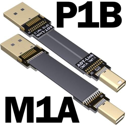 Mini DisplayPort to DisplayPort 1.2 Flat Cable, DP to Mini DP Male to Male Gold-Plated Cord Supports HDR/DSC 4K@60Hz 2K@144Hz