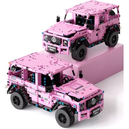 T2001-5 Pull Back Off-road Vehicle J40 Assembled Small Particles Boy Toy Car Building Block Sports Car Model