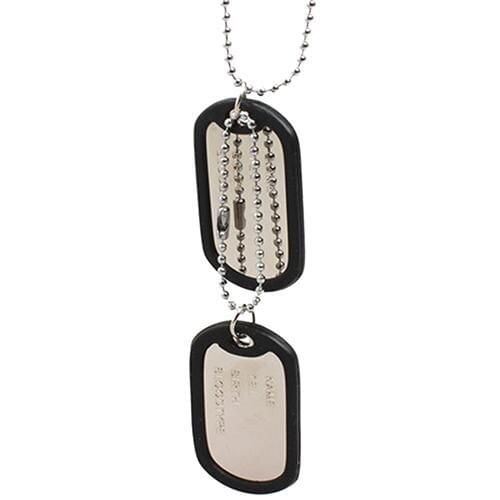 Men Women Fashion Cool Dog Tag Pendants Beaded Necklace Sweater Chain