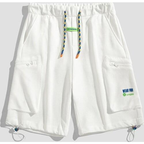 2021 New Arrival Sale Casual Cotton Elastic Waist Solid Basketball Shorts Men Tide Brand Summer Leisure Trend Thin Sports Loose