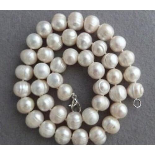 Natural 8-9MM huge (thread) White South Sea Pearl Necklace 18inch