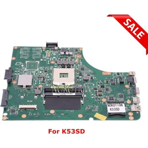 NOKOTION N3CMB1300 Main Board For Asus K53SD Laptop Motherboard HM65 DDR3 Full Works