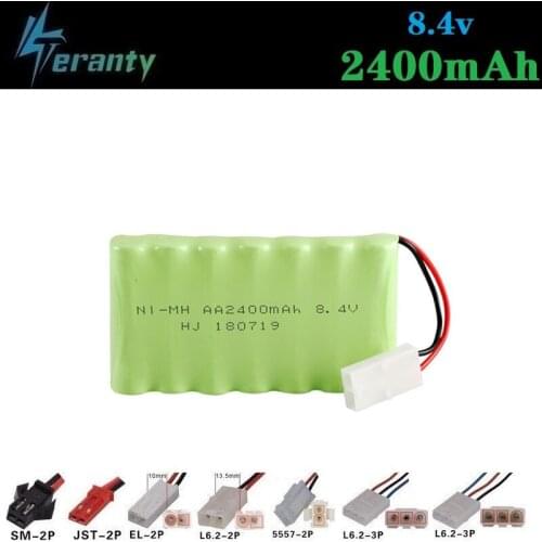 Upgrade 8.4v 2400mah NiMH Battery For Rc Toys Cars Tanks Truck Robot Gun Boats AA Ni-MH 8.4v Rechargeable Battery 1pcs to 10 pcs