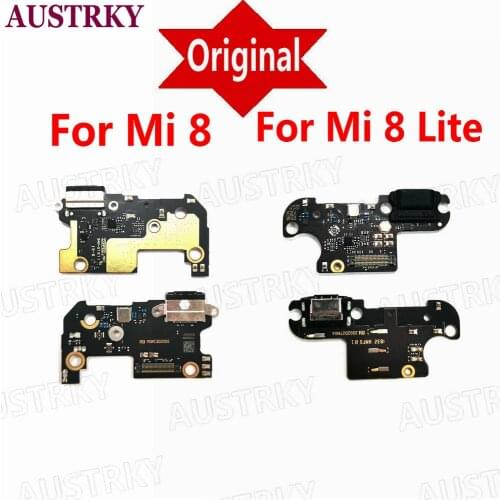 Original Charging Port For Xiaomi Mi 8 Lite Charge Board For Mi8 SE Lite USB Plug PCB Dock Connector Flex Cable Repair Parts