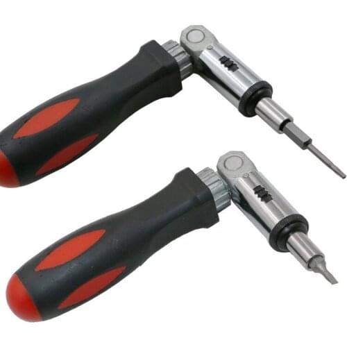 ZtDpLsd 180 Degree 1/4" Hex Rotating Ratchet Screwdriver Drive Tackle T-type Foldable Interface Lock Disassembly Maintenance