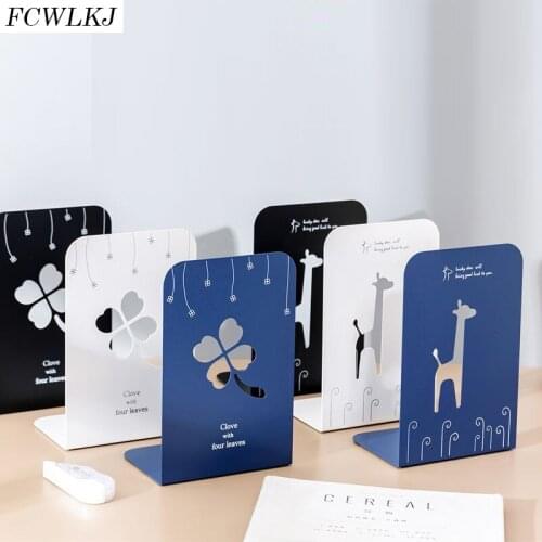 2PCS/Pair Book Stand Student Easy Learning Storage Desk Book Shelf Iron Plate Desk Organizer book Holder