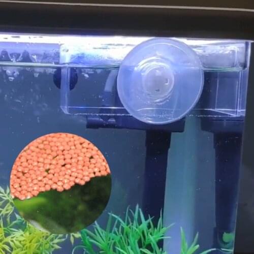 T3EC Aquarium Clear Fish Feeder with Suction Cup Transparent Acrylic Fish Tank Station Floating Food Feeding Ring