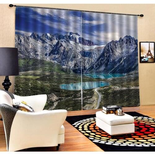 Landscape curtains Luxury Blackout 3D Curtains For Living room Bedding room Office stereoscopic curtains