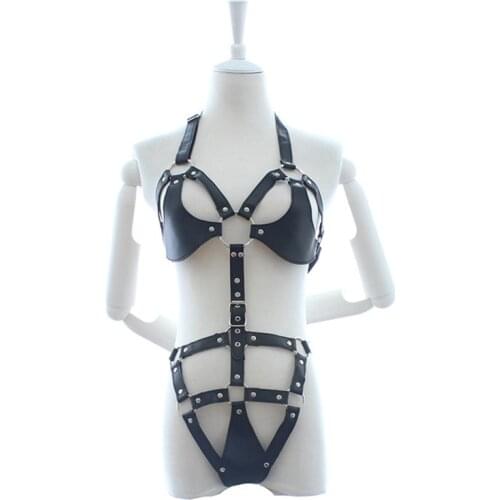 Adult Products Bdsm Toys Sex Games Leather Bondage Lingerie Set Sexy Harness Women Bra Body Bondage Sex Toys for Women