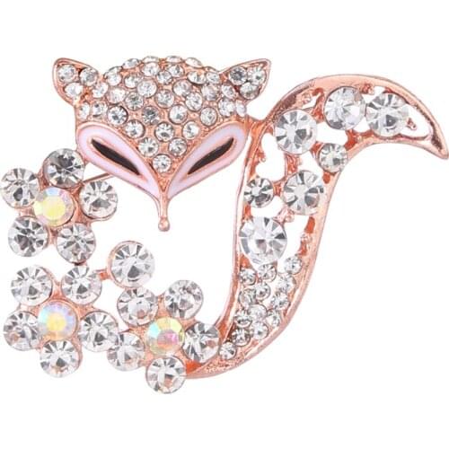 Ladies Brooch Womens Simple Fashion Fox Corsage Sweater Coat Accessories Brooch For Women Animal Party Wedding Brooches Pins