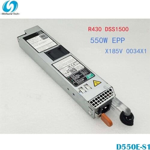 100% working power supply For R430 R330 X185V 0X185V D550E-S1 L550E-S1 034X1 0034X1 550W Fully tested
