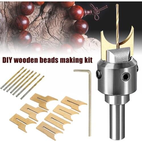 16Pcs Carbide Ball Blade Woodworking Milling Cutter Molding Tool Beads Router Bit Drills Bit Set 14-25Mm Drills Bit Set