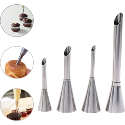 2/3/4/5/6/7pcs Eclair Puff Nozzles Cupcake Filling Tube Pastry Syringe Cream Piping Tips