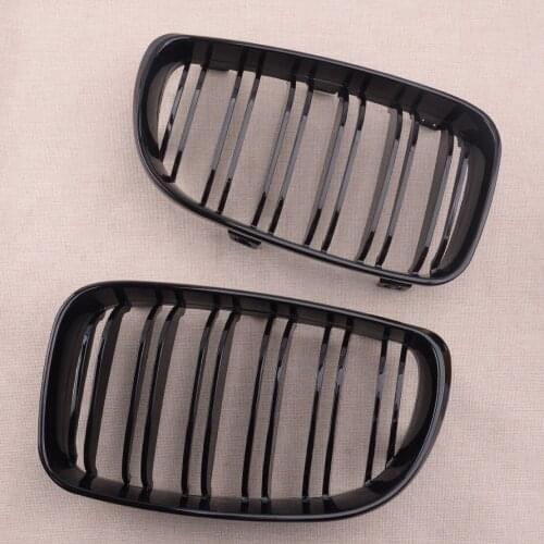 2pcs 51137166440 Dual Double Slat Kidney Grille Grill fit for BMW 1 Series E81 3-door E82 Coupe E87 5-door Facelift E88 Cabrio