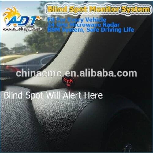 24 GHz Sensors Universal Vehicle Blind Spot Information System Microwave Radar Sensor Chang Lane LED Light Warning