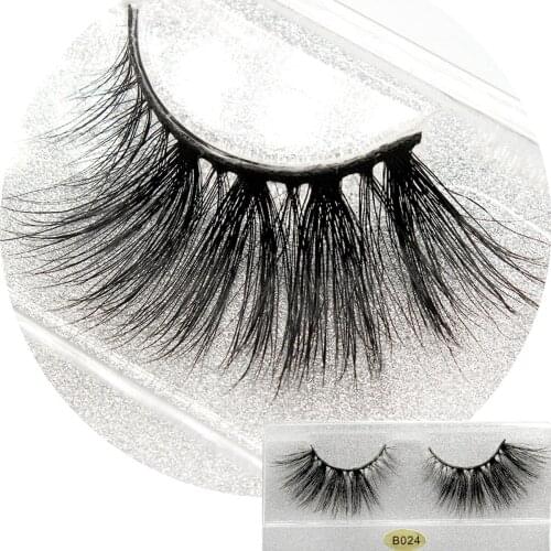 3d Mink Lashes Eyelash Extension 1 Pair 25mm Mink Eyelashes Sexy Curly Beauty Makeup Silk Eyelashes Wholesale Drop shipping