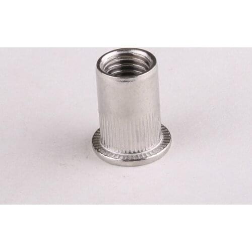 5PCS 304 Stainless Steel Cylindrical Opening Shu Wen Flat Head Rivet Nut Pull Cap Column Profiling Pull Cap M6 GB17880