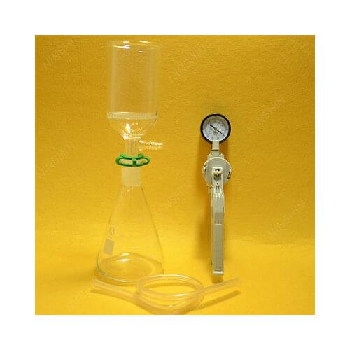 500ml,24/40,Suction Filtration Kit,50mm Buchner Funnel,Glass Flask,Vacuum Pump