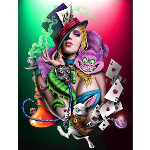 5d Diy Diamond Painting Cartoon magician Full Square Round Diamond Embroidery Mosaic Rhinestones Cross stitch Home Decor Gift