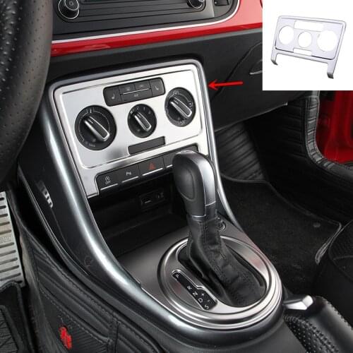 For VW Beetle 2012~2019 Accessories Car stainless steel AC Air Conditioner Decoration Panel