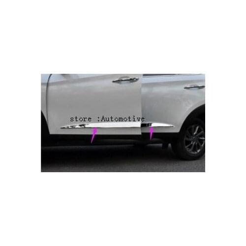 ACCESSORIES FIT FOR 2015 2016 for HYUNDAI TUCSON TL CHROME SIDE DOOR LINE GARNISH BODY MOLDING TRIM COVER PROTECTOR