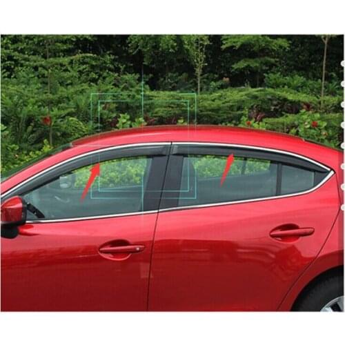 ACCESSORIES FIT FOR MAZDA 3 AXELA 2013 2014 2015 2016 WINIDOW VISOR RAIN GUARD DEFLECTOR SHADE WEATHER SHIELDS