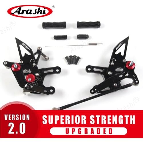 Arashi ZX 10R CNC Adjustable Rearset Footrest For KAWASAKI NINJA ZX10R 2008 2009 2010 Foot Pegs Rear Rest Footpegs ZX-10R 08 09