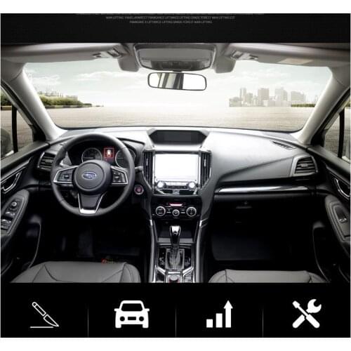 Car style For Subaru Forester 2019 2020 2021 Silver Interior modification forest man gear water cup frame air outlet decoration