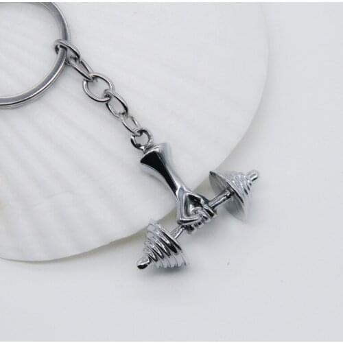 Dumbbell Discus Hand Barbell Keychain Hot Fashion Accessories Key Ring Fitness Charm Key Chain Designer Men Gift