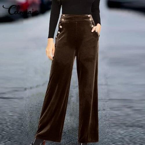 Женские бархатные брюки Celmia China At AliExpress
